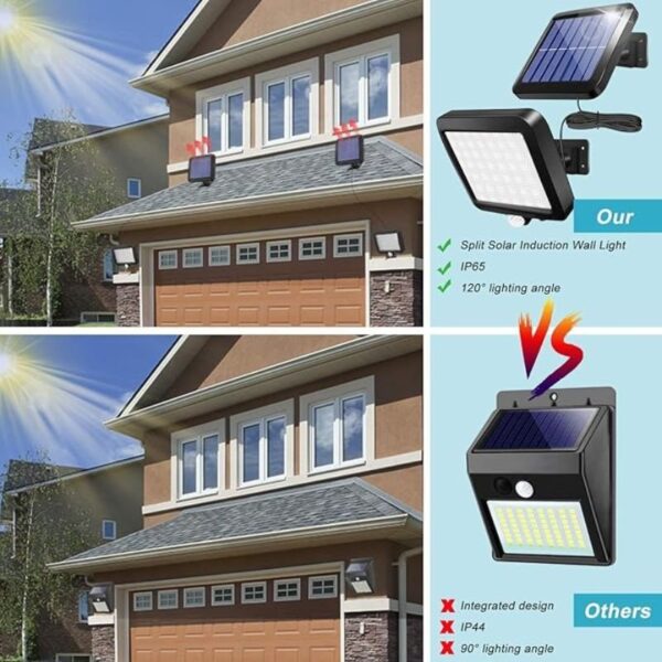 Solar Wall Lights Outdoor with Motion Sensor, 56 LEDs Ultra Bright IP65 Waterproof Separable Solar Porch Light