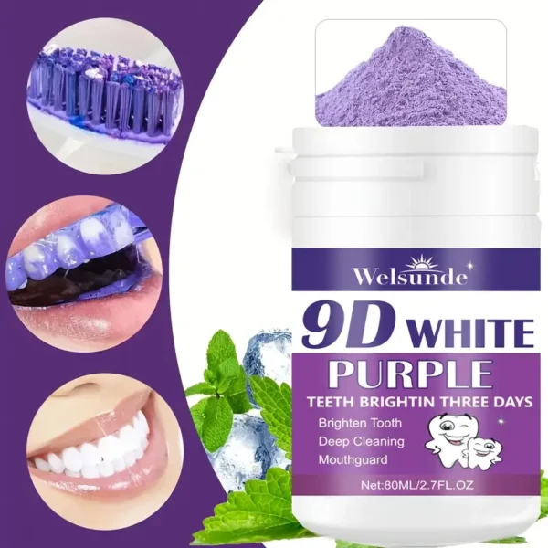 9D White Teeth Whitening Powder – Deep Cleaning & Fast Brightening
