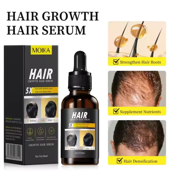 Natural Organic Hair Growth Serum & Anti-Hair Loss Serum